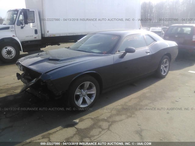 2C3CDZAG4HH659194 - 2017 DODGE CHALLENGER SXT BLUE photo 2