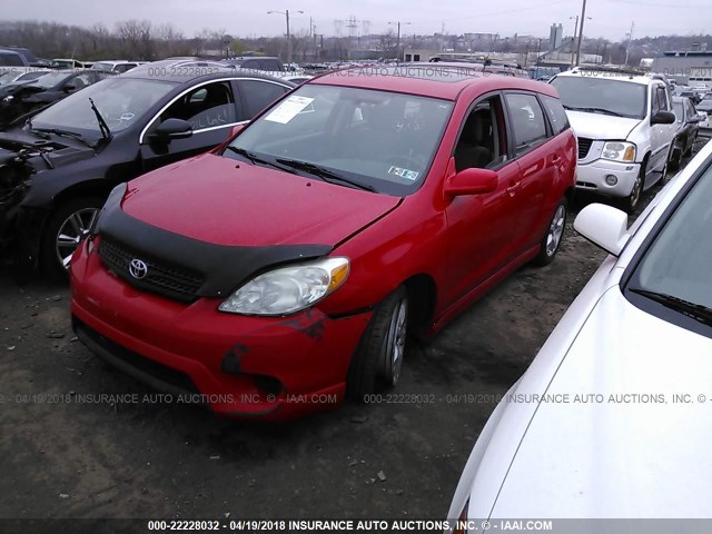 2T1KR32E35C464762 - 2005 TOYOTA COROLLA MATRIX XR RED photo 2
