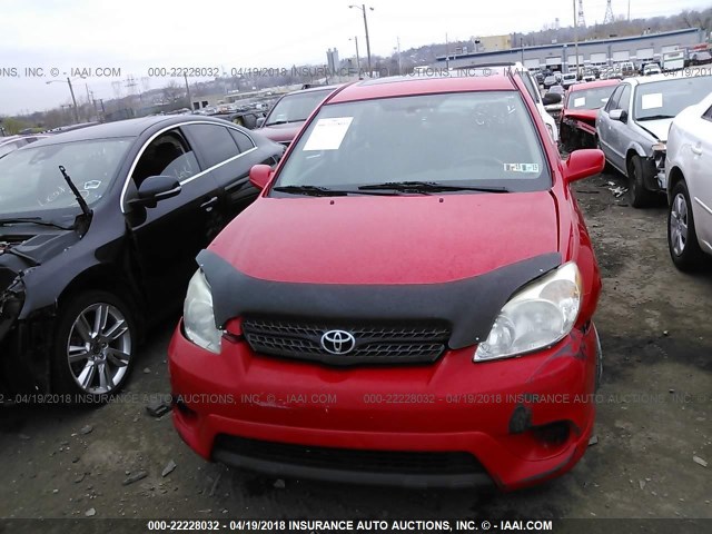 2T1KR32E35C464762 - 2005 TOYOTA COROLLA MATRIX XR RED photo 6