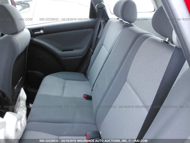 2T1KR32E35C464762 - 2005 TOYOTA COROLLA MATRIX XR RED photo 8