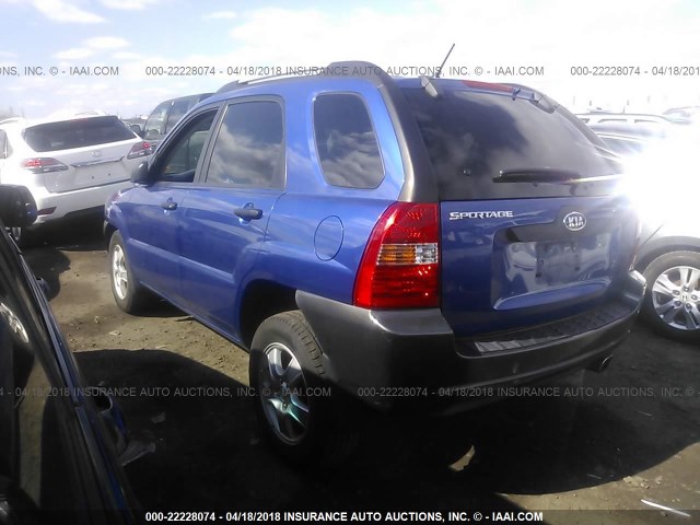 KNDJF724667278588 - 2006 KIA NEW SPORTAGE  BLUE photo 3