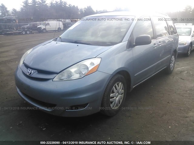 5TDZK23C57S025504 - 2007 TOYOTA SIENNA CE/LE Light Blue photo 2