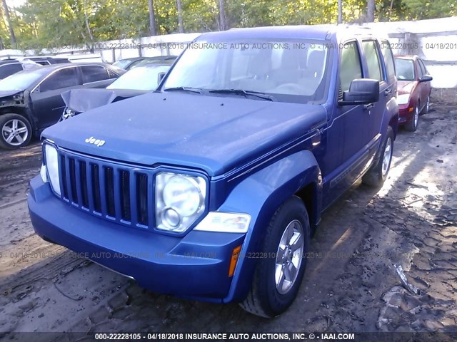 1J4PP2GK2AW118072 - 2010 JEEP LIBERTY SPORT BLUE photo 2