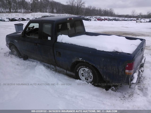 1FTCR14X5VPA32554 - 1997 FORD RANGER SUPER CAB BLUE photo 3