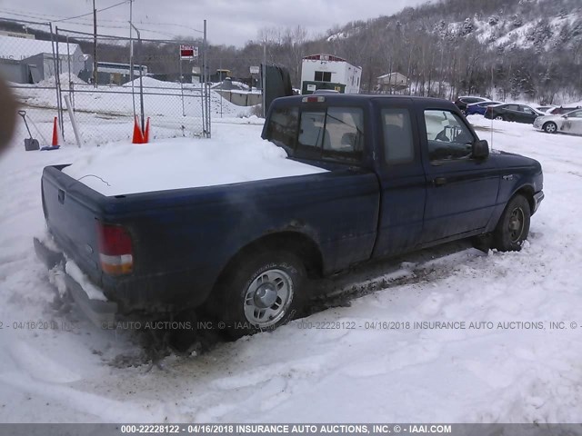 1FTCR14X5VPA32554 - 1997 FORD RANGER SUPER CAB BLUE photo 4