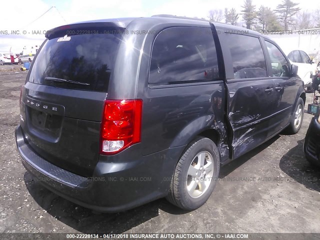 2C4RDGCG1CR320032 - 2012 DODGE GRAND CARAVAN SXT GRAY photo 4