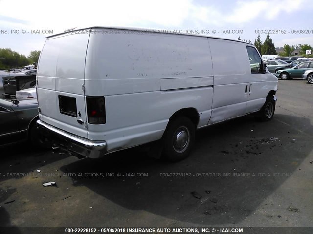 1FTSS34L93HA83118 - 2003 FORD ECONOLINE E350 SUPER DUTY VAN WHITE photo 4