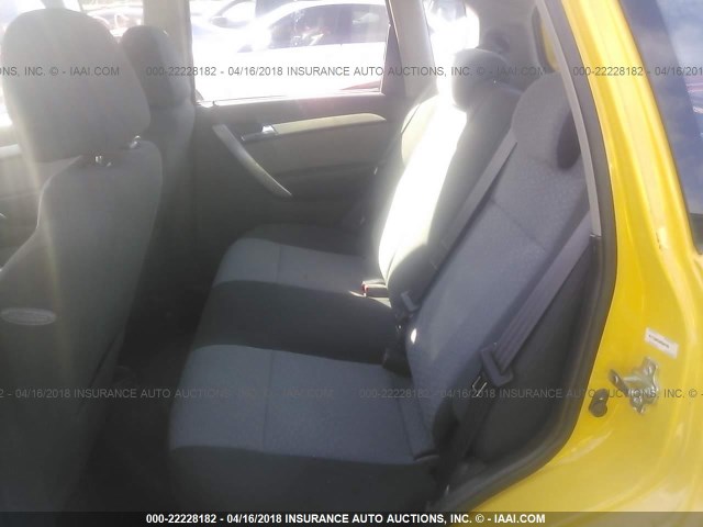 KL1TG66E59B384705 - 2009 CHEVROLET AVEO LT YELLOW photo 8