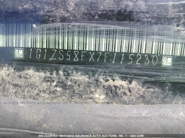 1G1ZS58FX7F115230 - 2007 CHEVROLET MALIBU LS 蓝色 照片 9