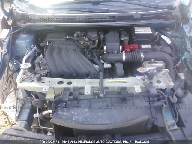 3N1CE2CP4FL354878 - 2015 NISSAN VERSA NOTE S/S PLUS/SV/SL/SR TEAL photo 10