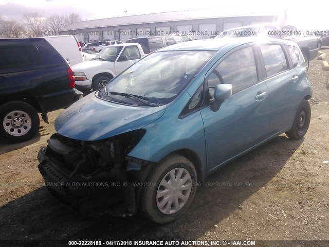 3N1CE2CP4FL354878 - 2015 NISSAN VERSA NOTE S/S PLUS/SV/SL/SR TEAL photo 2