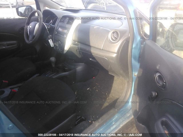 3N1CE2CP4FL354878 - 2015 NISSAN VERSA NOTE S/S PLUS/SV/SL/SR TEAL photo 5