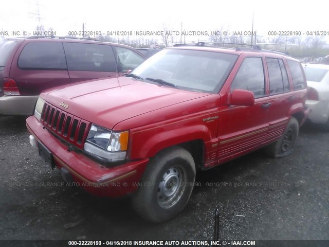 1J4GZ78Y1SC732446 - 1995 JEEP GRAND CHEROKEE LIMITED/ORVIS RED photo 2