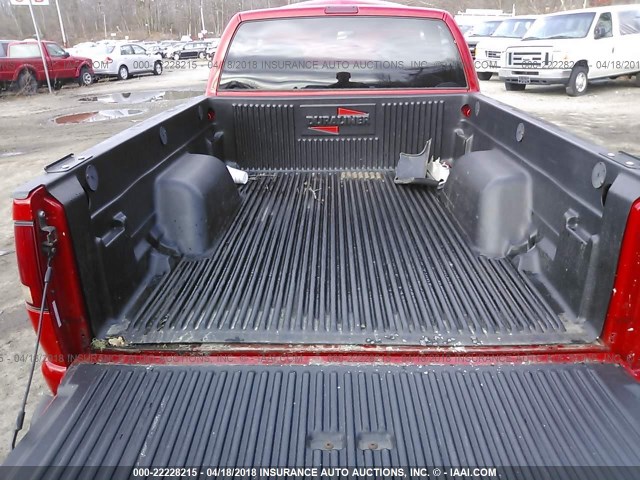 1GCCS145828121186 - 2002 CHEVROLET S TRUCK S10 RED photo 8