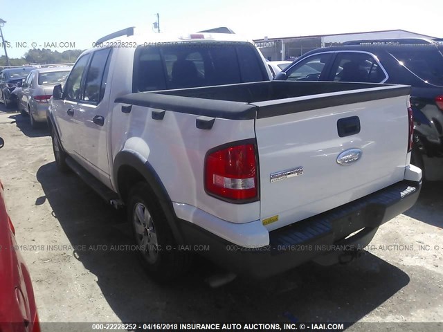 1FMEU31E48UA44587 - 2008 FORD EXPLORER SPORT TR XLT WHITE photo 3