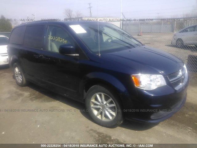 2C4RDGCG8ER259202 - 2014 DODGE GRAND CARAVAN SXT BLUE photo 1