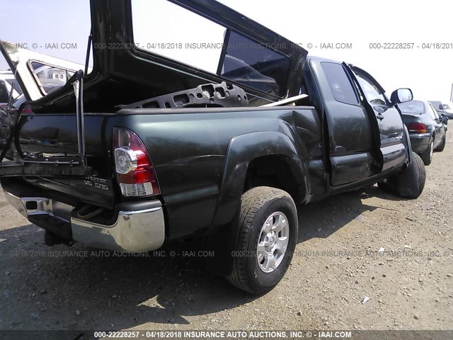 5TETU4GN4AZ690332 - 2010 TOYOTA TACOMA PRERUNNER ACCESS CAB BLACK photo 4