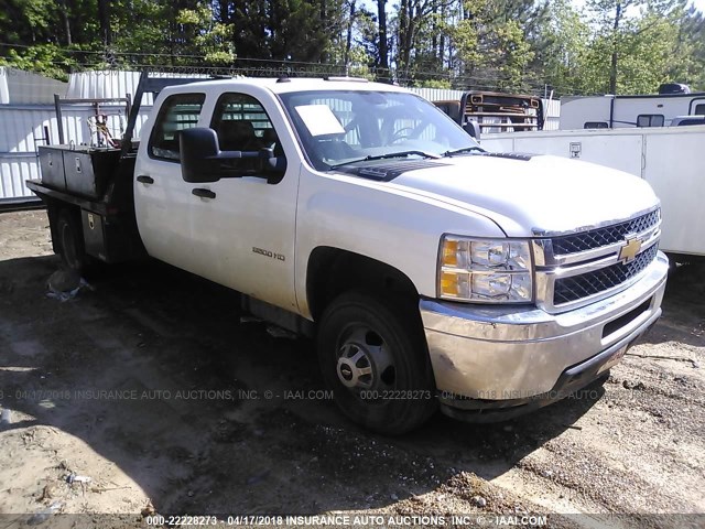 1GB4KZC82DF195768 - 2013 CHEVROLET K3500 4X4 CREWCAB K3500 WHITE photo 1