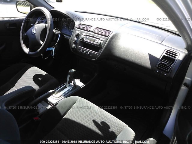 1HGEM22175L040434 - 2005 HONDA CIVIC DX VP SILVER photo 5