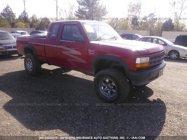 1B7GG23X2PS182605 - 1993 DODGE DAKOTA RED photo 1