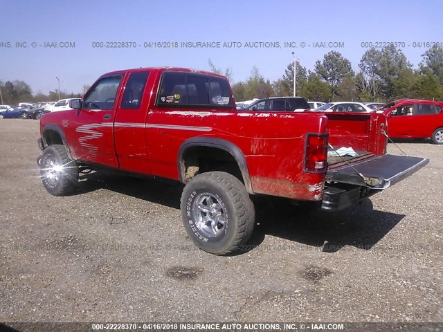 1B7GG23X2PS182605 - 1993 DODGE DAKOTA RED photo 3