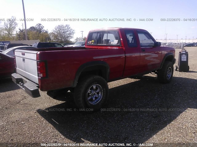 1B7GG23X2PS182605 - 1993 DODGE DAKOTA RED photo 4