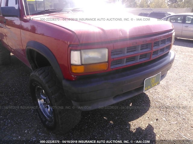 1B7GG23X2PS182605 - 1993 DODGE DAKOTA RED photo 6