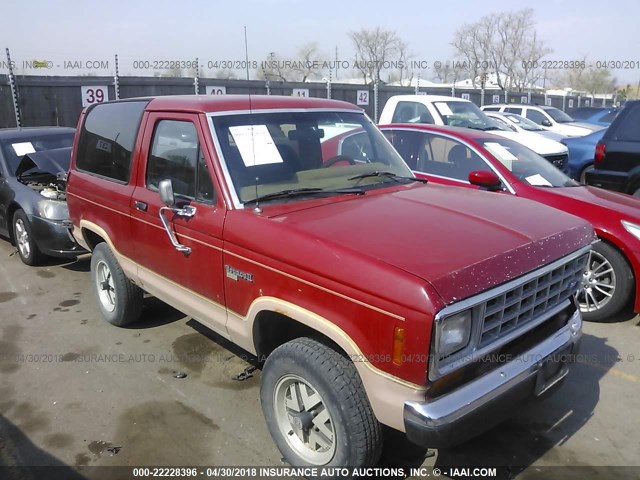 1FMCU14T4JUD32072 - 1988 FORD BRONCO II RED photo 1