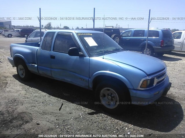 1GCCS19X3V8110014 - 1997 CHEVROLET S TRUCK S10 BLUE photo 1