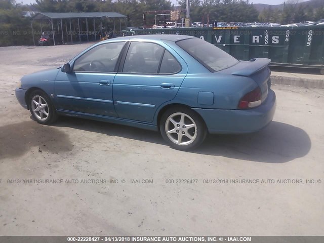 3N1AB51D22L706988 - 2002 NISSAN SENTRA SE-R SPEC V BLUE photo 3