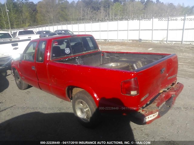 1GCCS19W8Y8181754 - 2000 CHEVROLET S TRUCK S10 RED photo 3