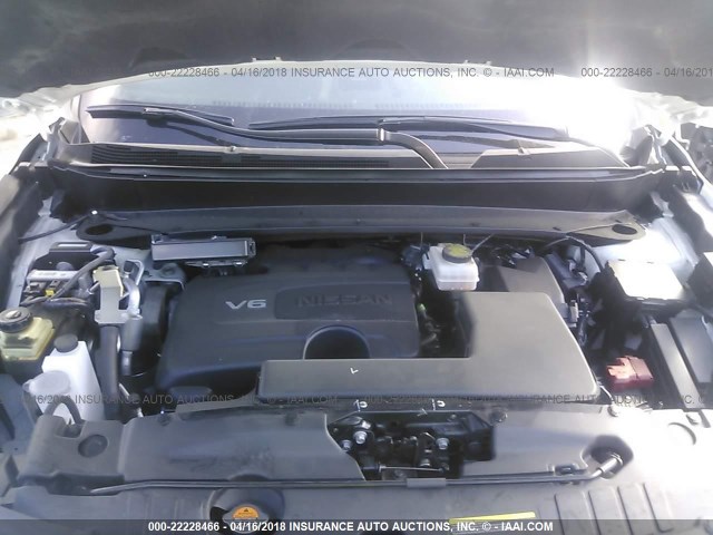 5N1DR2MN1HC697418 - 2017 NISSAN PATHFINDER S/SV/SL/PLATINUM 白色 照片 10