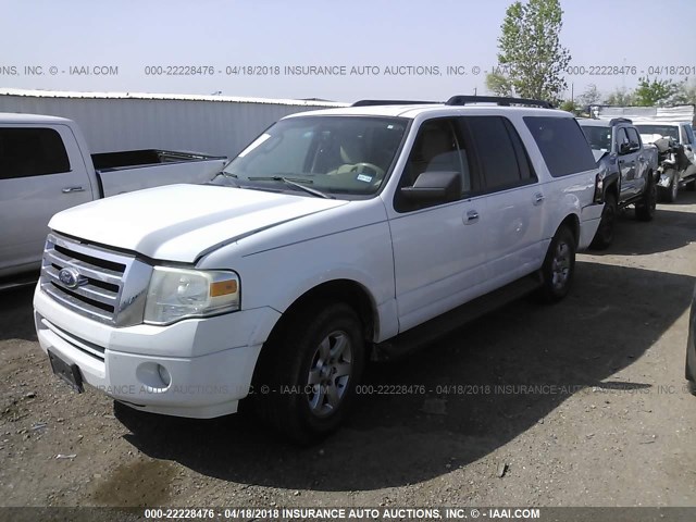 1FMFK15559LA11078 - 2009 FORD EXPEDITION EL XLT WHITE photo 2