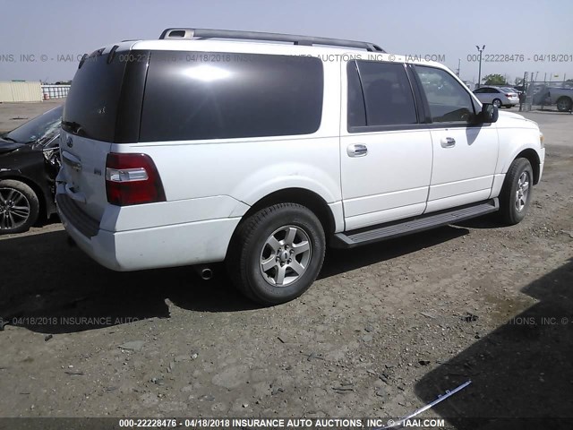 1FMFK15559LA11078 - 2009 FORD EXPEDITION EL XLT WHITE photo 4