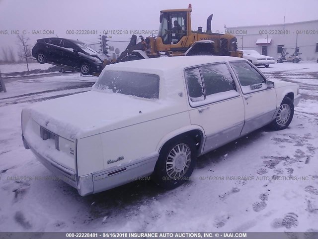 1G6CD53B6N4251359 - 1992 CADILLAC DEVILLE WHITE photo 4