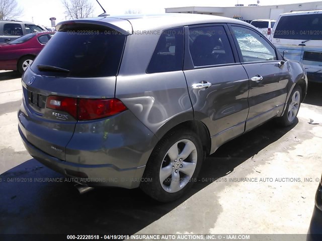 5J8TB18288A014917 - 2008 ACURA RDX SILVER photo 4