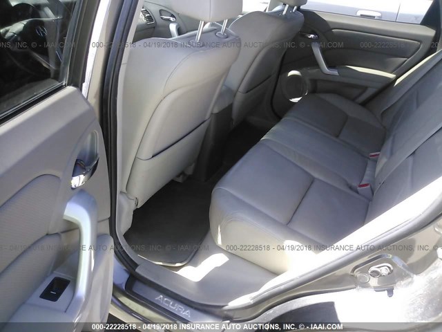 5J8TB18288A014917 - 2008 ACURA RDX SILVER photo 8