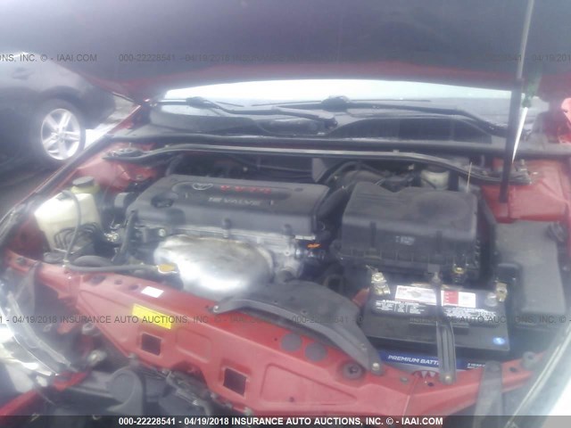 4T1CE38P14U860341 - 2004 TOYOTA CAMRY SOLARA SE/SLE 红色 照片 10