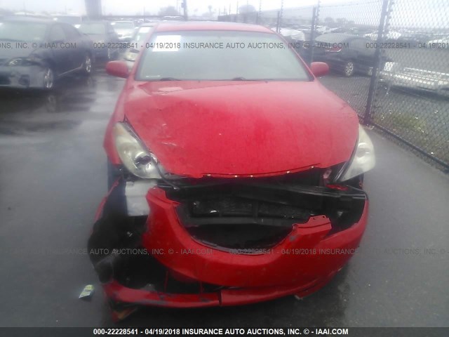 4T1CE38P14U860341 - 2004 TOYOTA CAMRY SOLARA SE/SLE RED photo 6