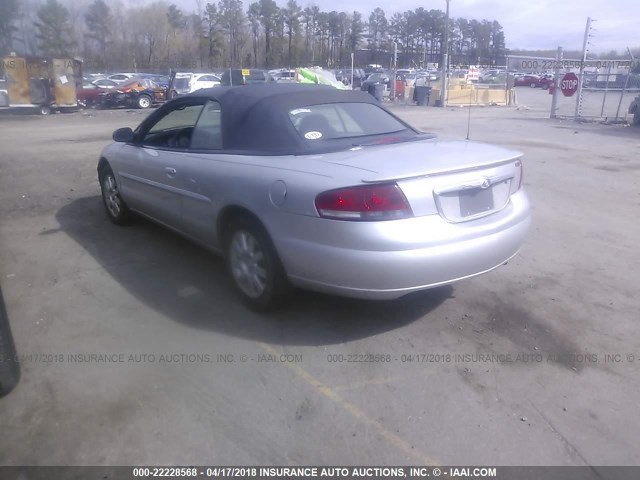 1C3EL75R94N159108 - 2004 CHRYSLER SEBRING GTC SILVER photo 3