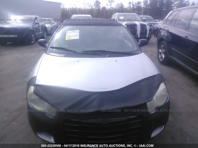 1C3EL75R94N159108 - 2004 CHRYSLER SEBRING GTC SILVER photo 6