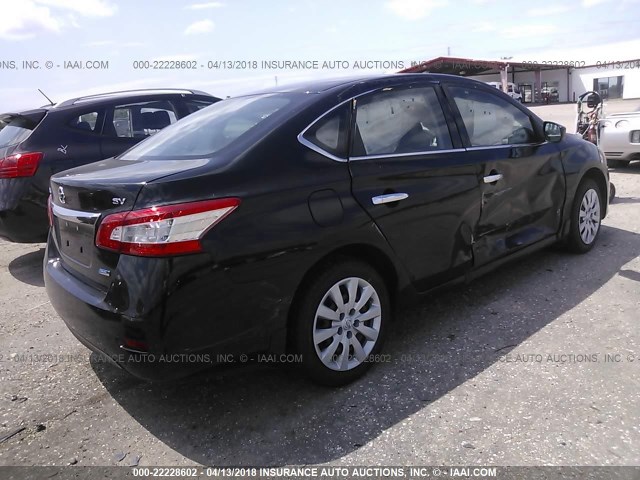 3N1AB7AP8EY237743 - 2014 NISSAN SENTRA S/SV/SR/SL BLACK photo 4