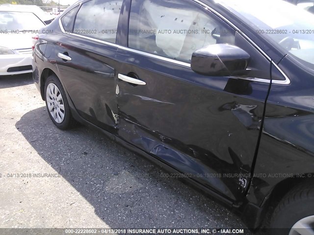 3N1AB7AP8EY237743 - 2014 NISSAN SENTRA S/SV/SR/SL BLACK photo 6