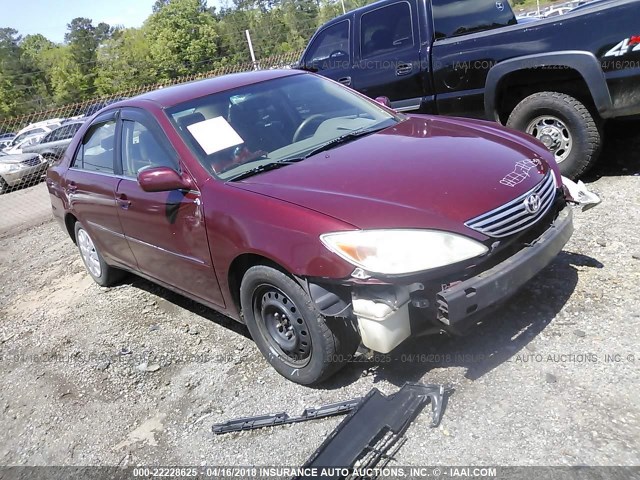 4T1BE32K52U116120 - 2002 TOYOTA CAMRY LE/XLE/SE ბურგუნდია ფოტო 1
