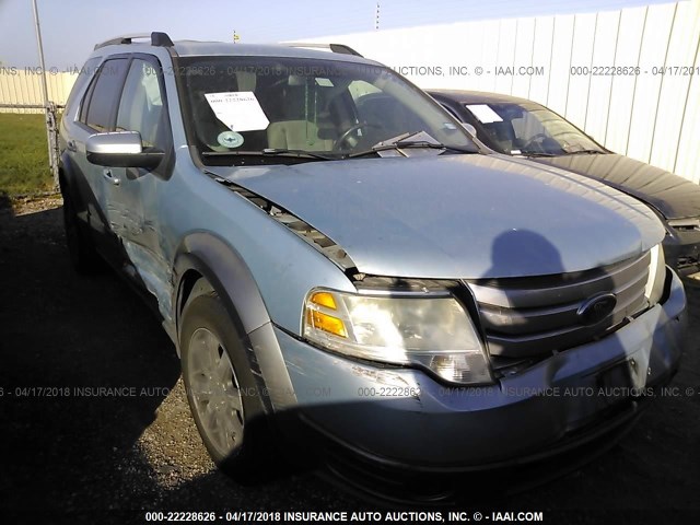 1FMDK02W78GA36120 - 2008 FORD TAURUS X SEL BLUE photo 1