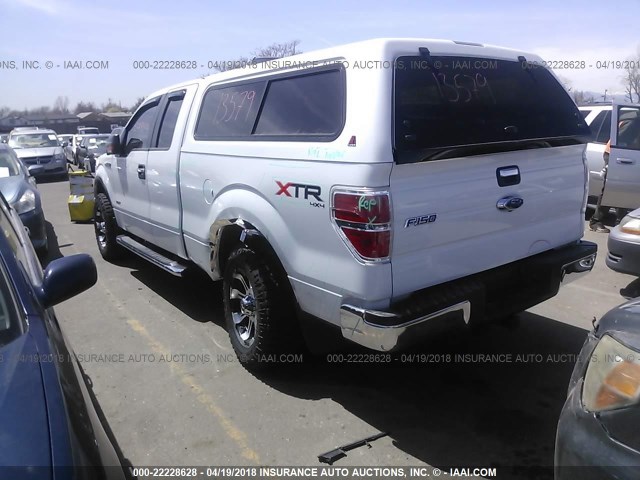 1FTFX1ET3CFC13427 - 2012 FORD F150 SUPER CAB WHITE photo 3