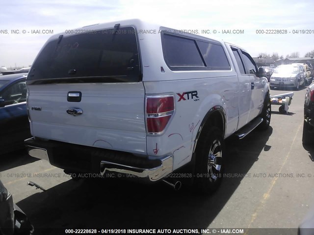 1FTFX1ET3CFC13427 - 2012 FORD F150 SUPER CAB WHITE photo 4