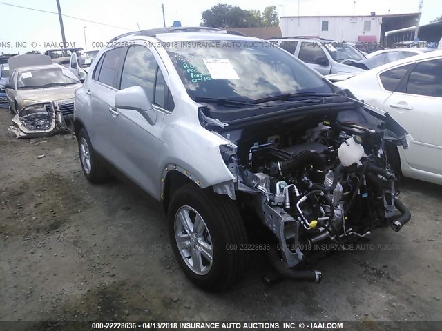 KL7CJLSB9HB192655 - 2017 CHEVROLET TRAX 1LT SILVER photo 1