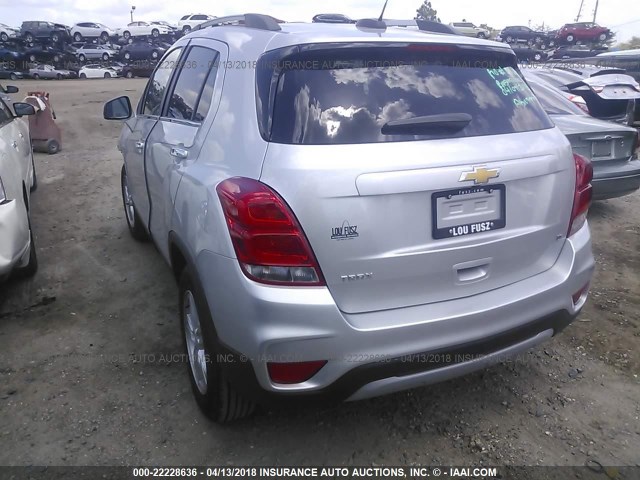 KL7CJLSB9HB192655 - 2017 CHEVROLET TRAX 1LT SILVER photo 3