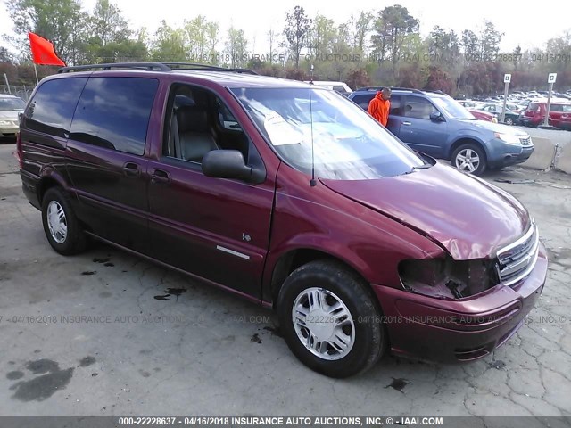 1GNDX13E22D195144 - 2002 CHEVROLET VENTURE LUXURY MAROON photo 1